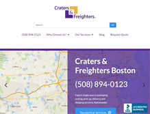 Tablet Screenshot of cratersandfreightersboston.com